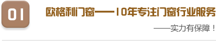 10年專注門窗行業服務
